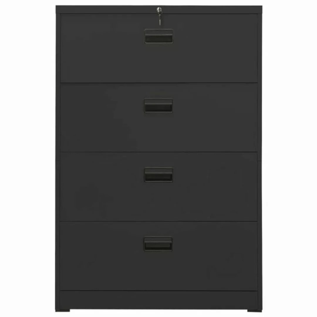 furnicato Aktenschrank Anthrazit 90x46x134 cm Stahl (1-St) günstig online kaufen