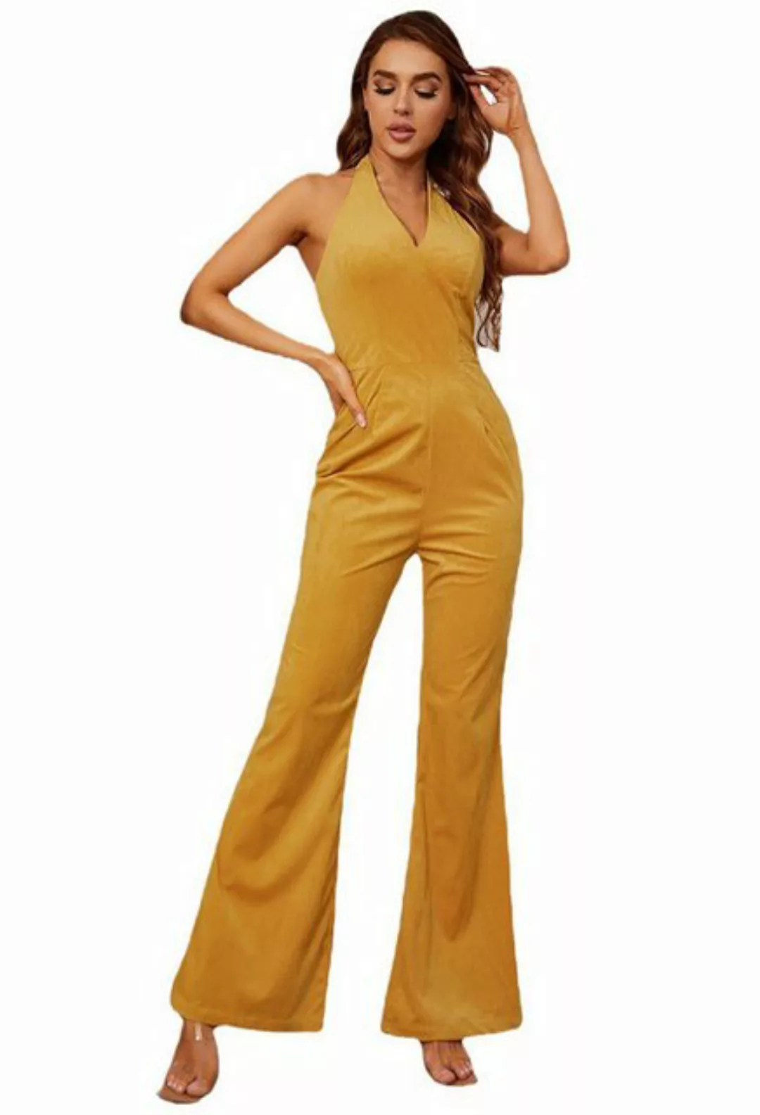 CHENIN 7/8-Overall Lose Slim Fit Ein Stück ärmellos Casual Jumpsuit Tempera günstig online kaufen