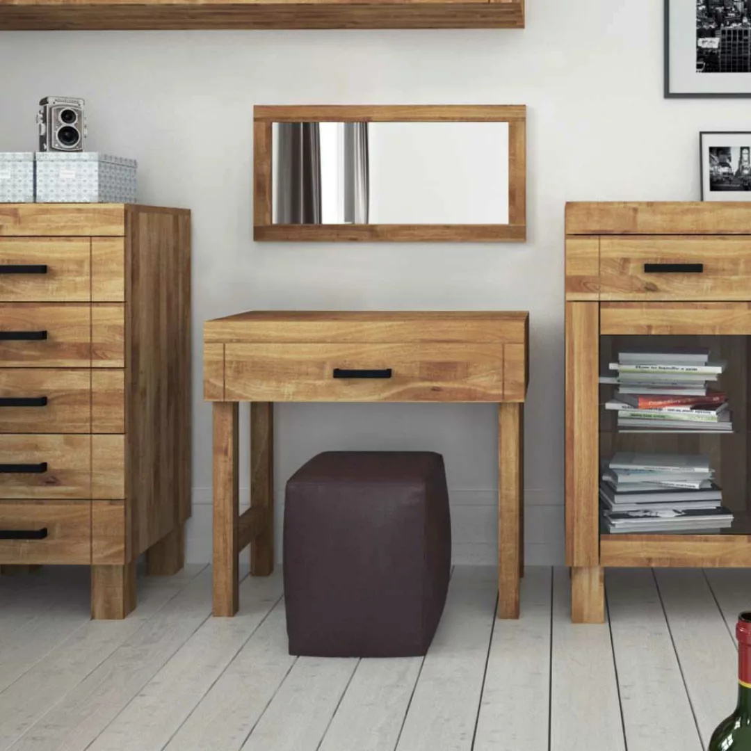 Schlafzimmermöbel Set aus Wildeiche Massivholz natur geölt (zweiteilig) günstig online kaufen