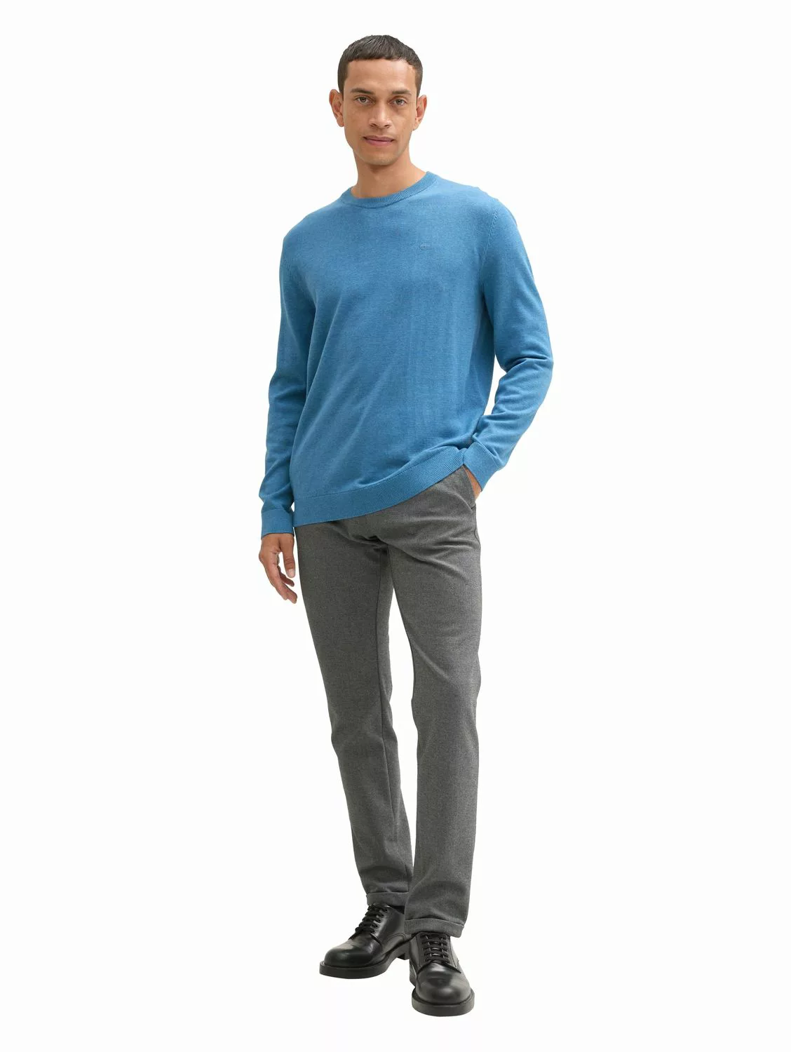 Tom Tailor Herren Rundhals Pullover BASIC CREWNECK KNIT - Relaxed Fit günstig online kaufen