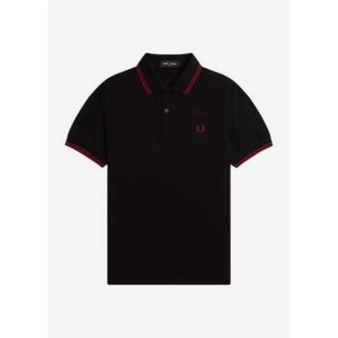 Fred Perry  T-Shirts & Poloshirts Twin tipped  polo shirt- black burnt red günstig online kaufen