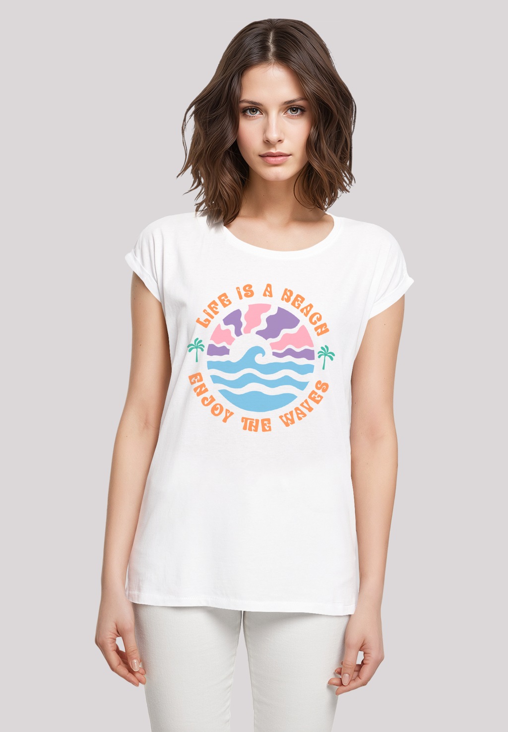 F4NT4STIC T-Shirt "Life Is A Beach Enjoy The Waves", Premium Qualität günstig online kaufen