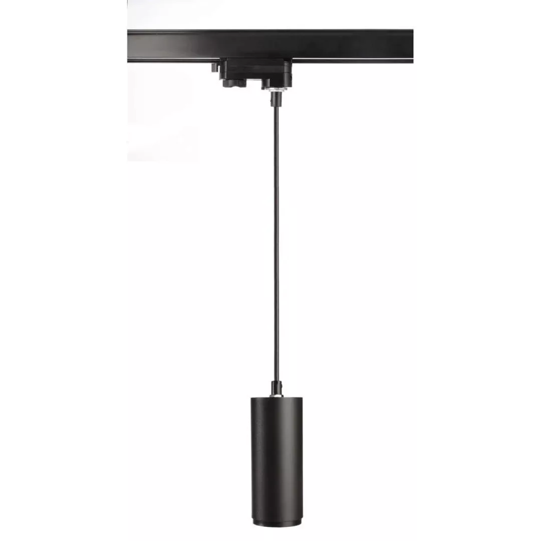 LED 3 Phasen Schienensystem Pendelleuchte Lucea 10 in Schwarz 10W 1000lm günstig online kaufen