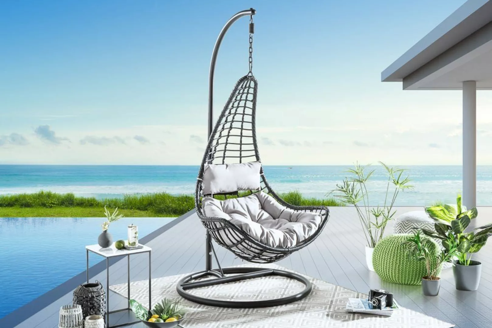 riess-ambiente Hängesessel LOFT WIDE grau / günstig online kaufen
