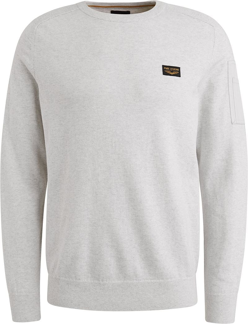 PME Legend American Classic Pullover Hellgrau Melange - Größe S günstig online kaufen