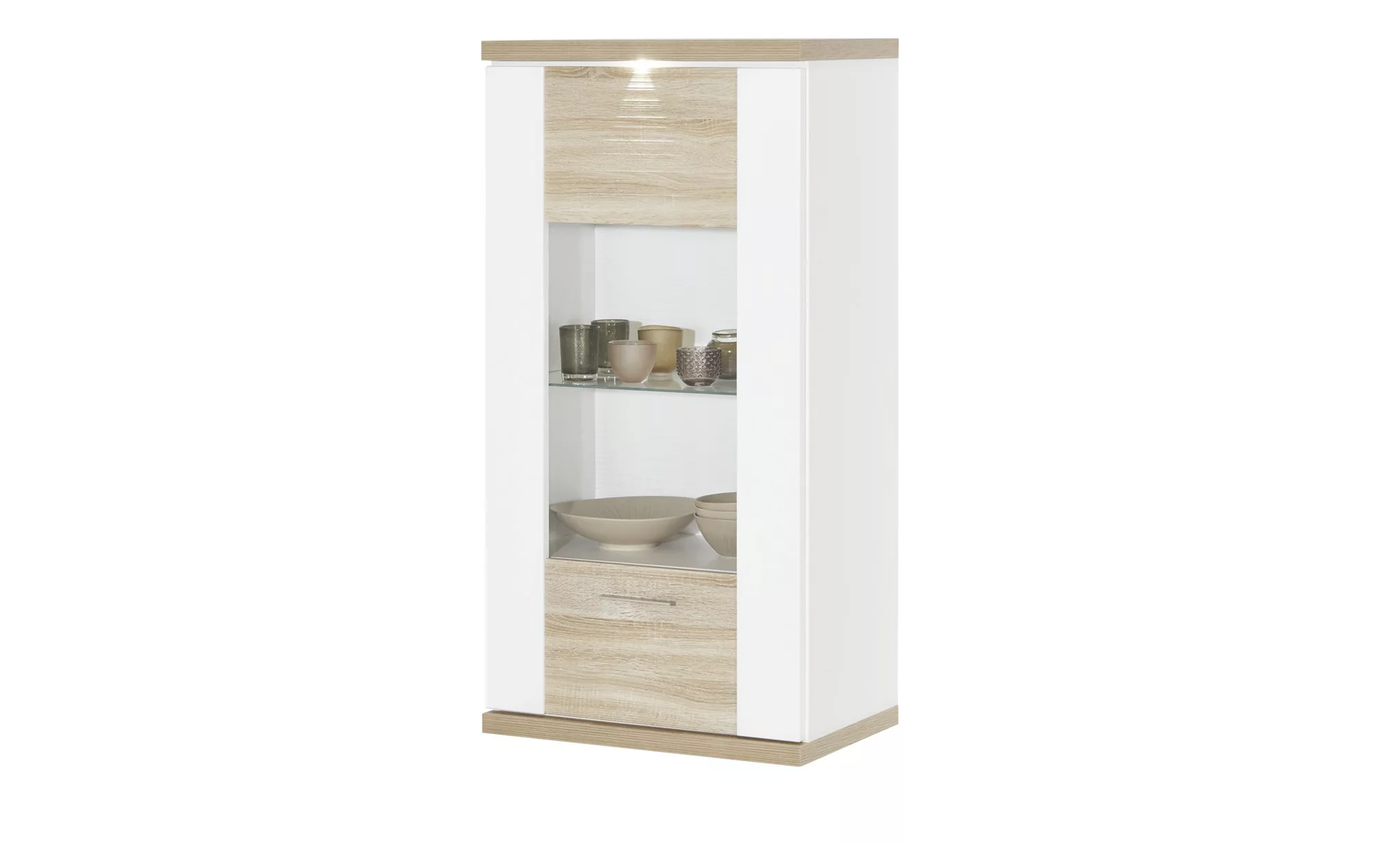 uno Hängevitrine   Titan ¦ holzfarben ¦ Maße (cm): B: 66 H: 131 T: 42 Schrä günstig online kaufen