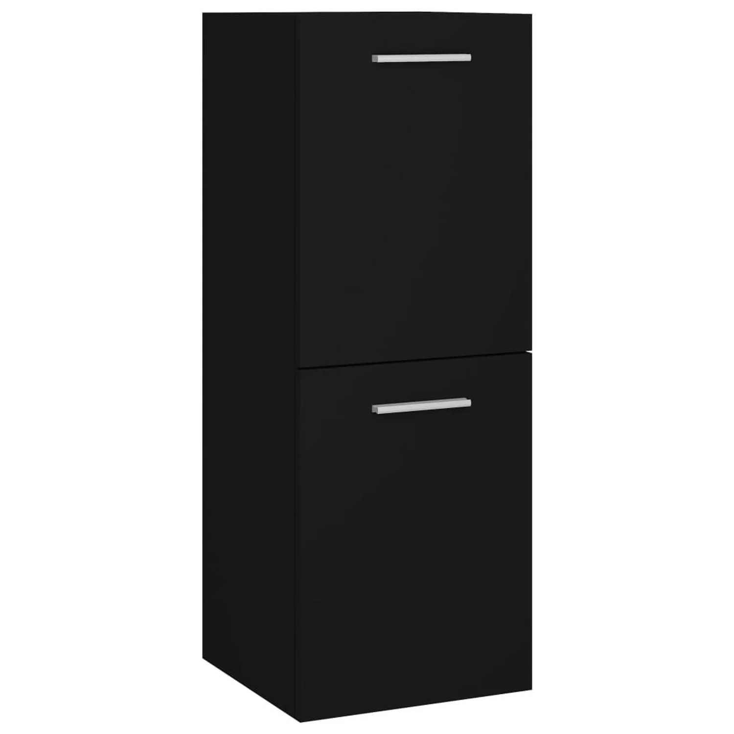 Badezimmerschrank Schwarz 30x30x80 Cm Spanplatte günstig online kaufen