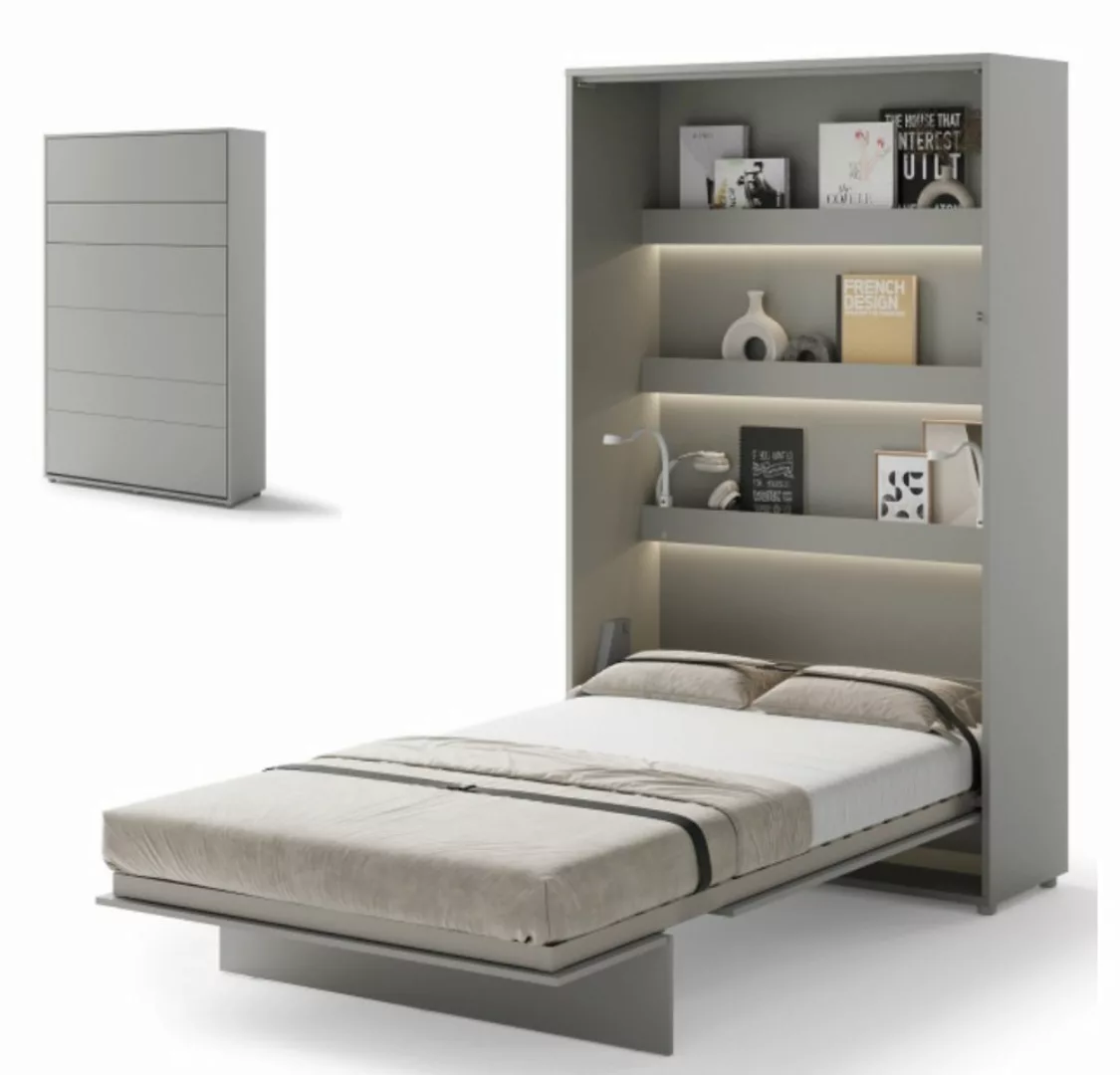 yourhouse24 Schrankbett Bed Concept Wandklappbett Vertikal Gästebett Grau 9 günstig online kaufen