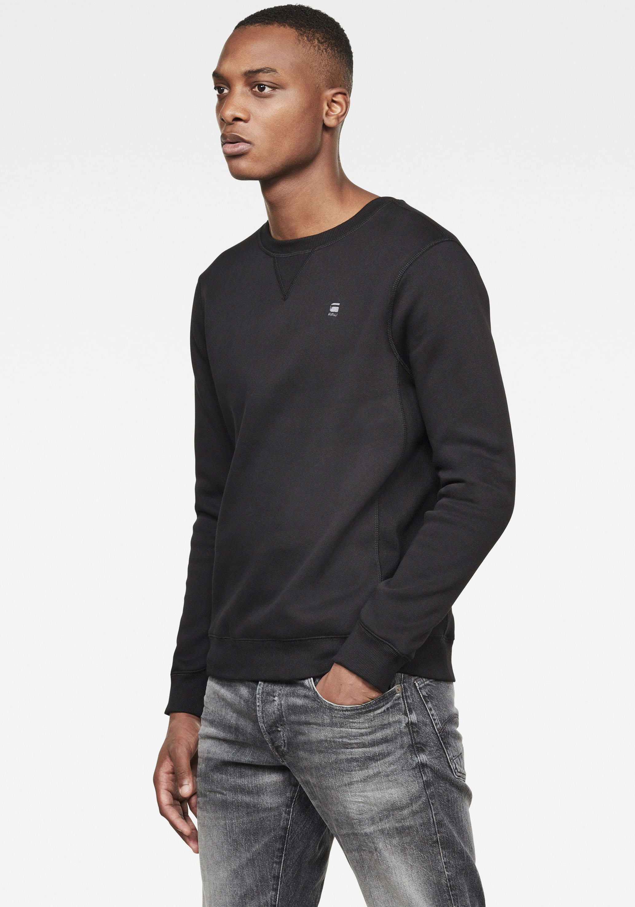G-STAR Sweatshirt "Premium Core Pacior Sweat", mit Ripp-Seiteneinsätzen günstig online kaufen