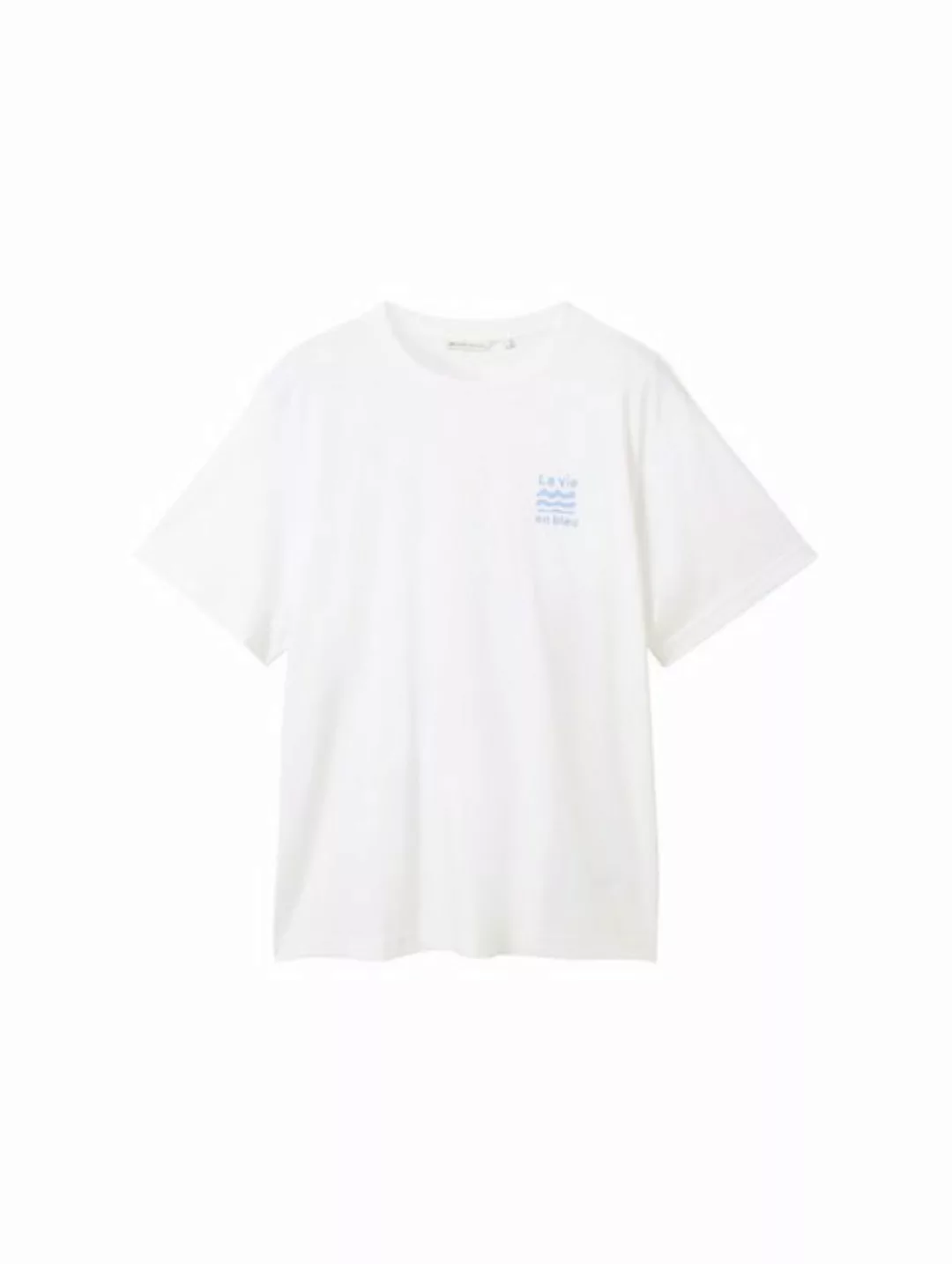 TOM TAILOR Denim Langarmshirt Boyfriend T-Shirt mit Print günstig online kaufen