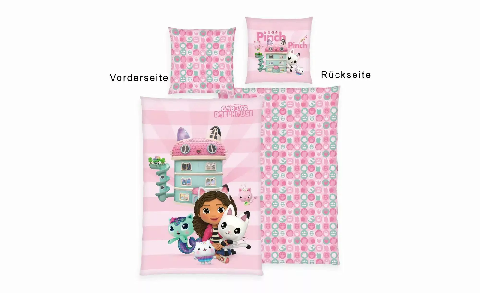 Bettwäsche-Set Gabby Dollhouse   ¦ mehrfarbig ¦ Maße (cm): B: 135 H: 1 Bett günstig online kaufen