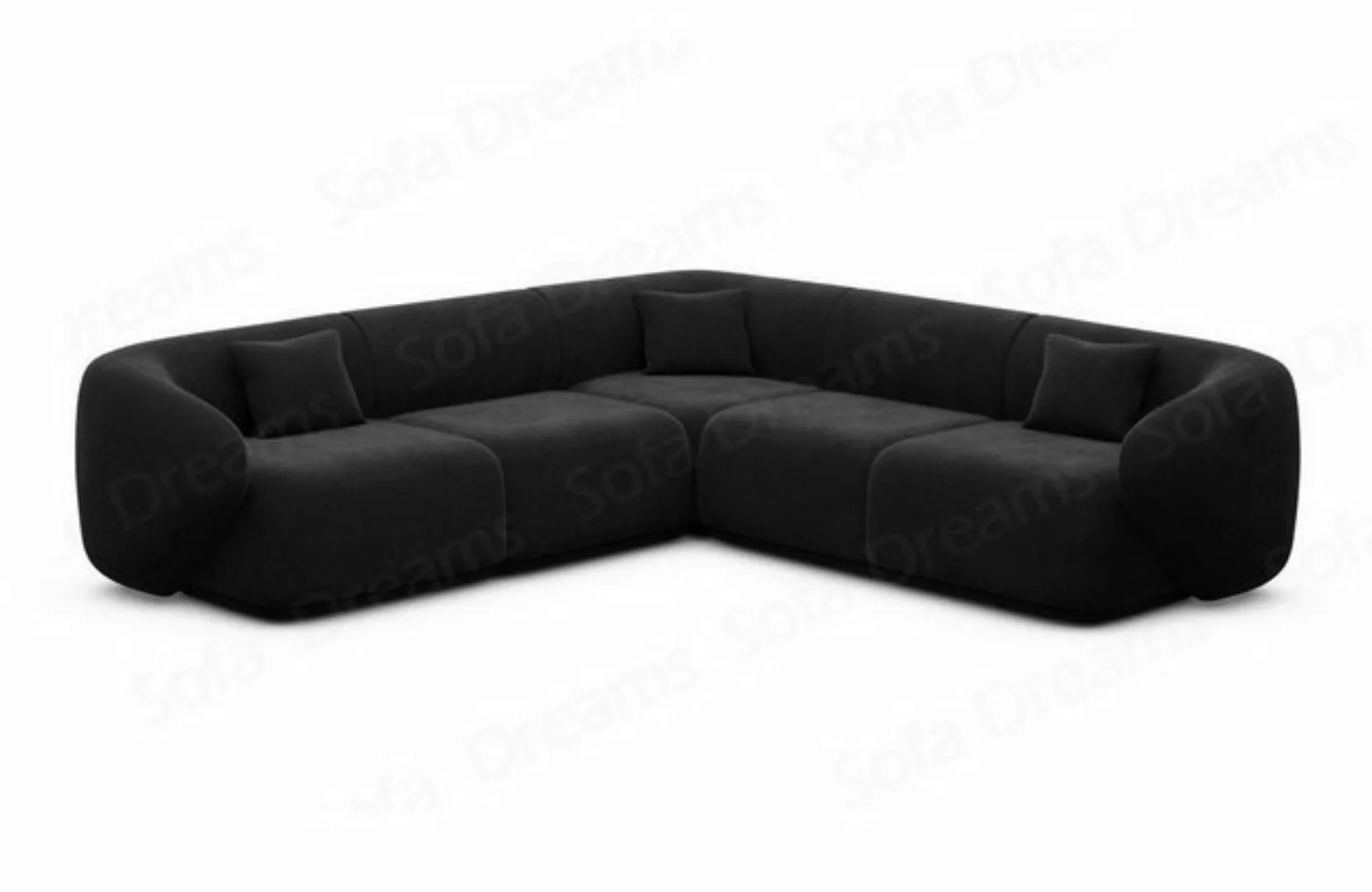 Sofa Dreams Ecksofa Polster Design Samtstoff Sofa Marbella L Form Stoffsofa günstig online kaufen