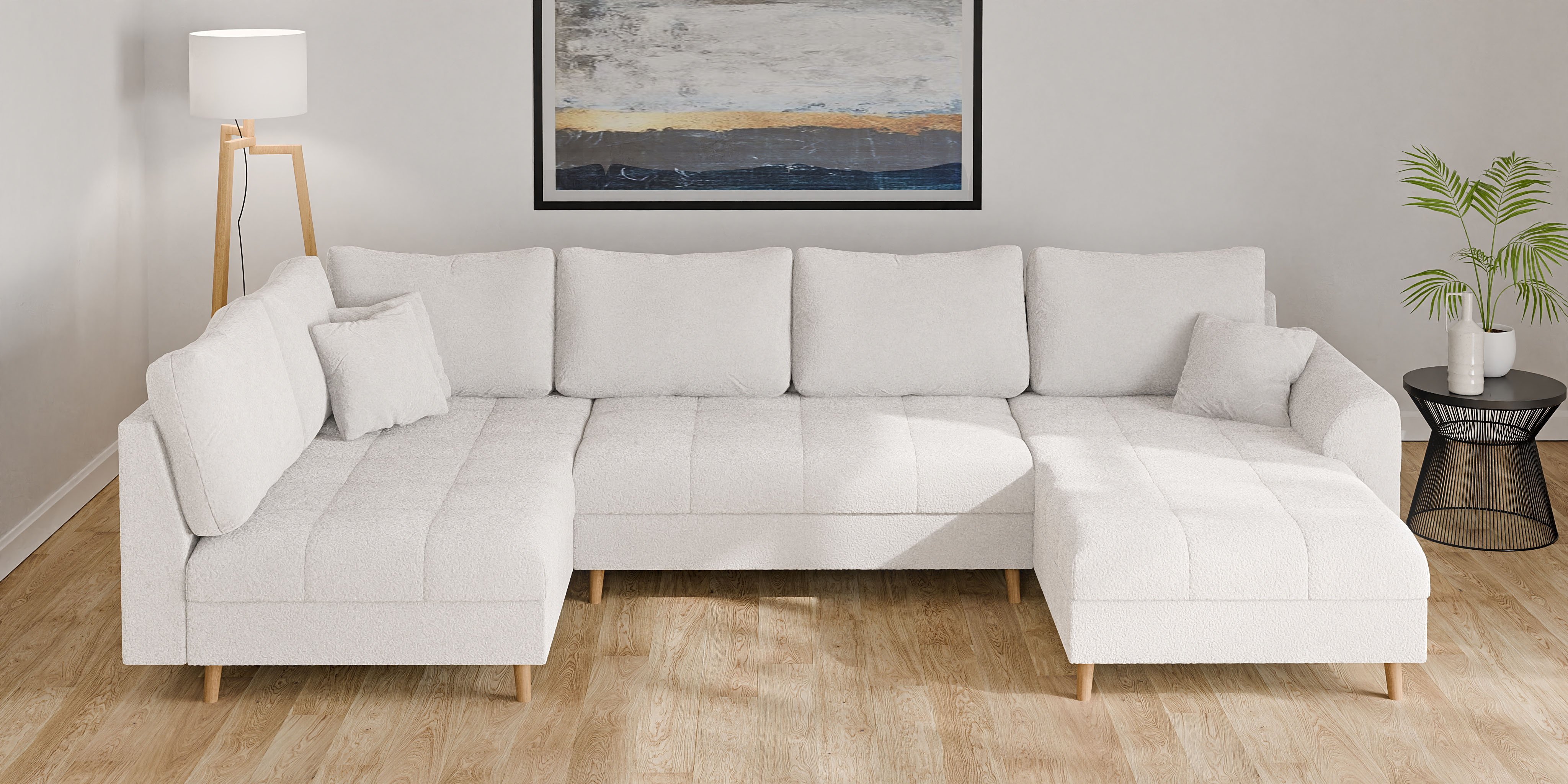 Home affaire Wohnlandschaft "CHARRE U-Form mit Ottomane, Maße B/T/H: 310/16 günstig online kaufen