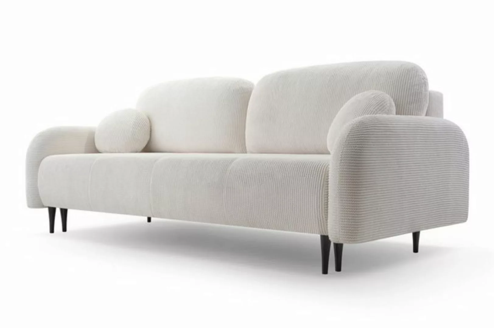 Compleo Schlafsofa mit Bettkasten CLOUD, Modern Wohnzimmer, Cordstoff, Sofa günstig online kaufen