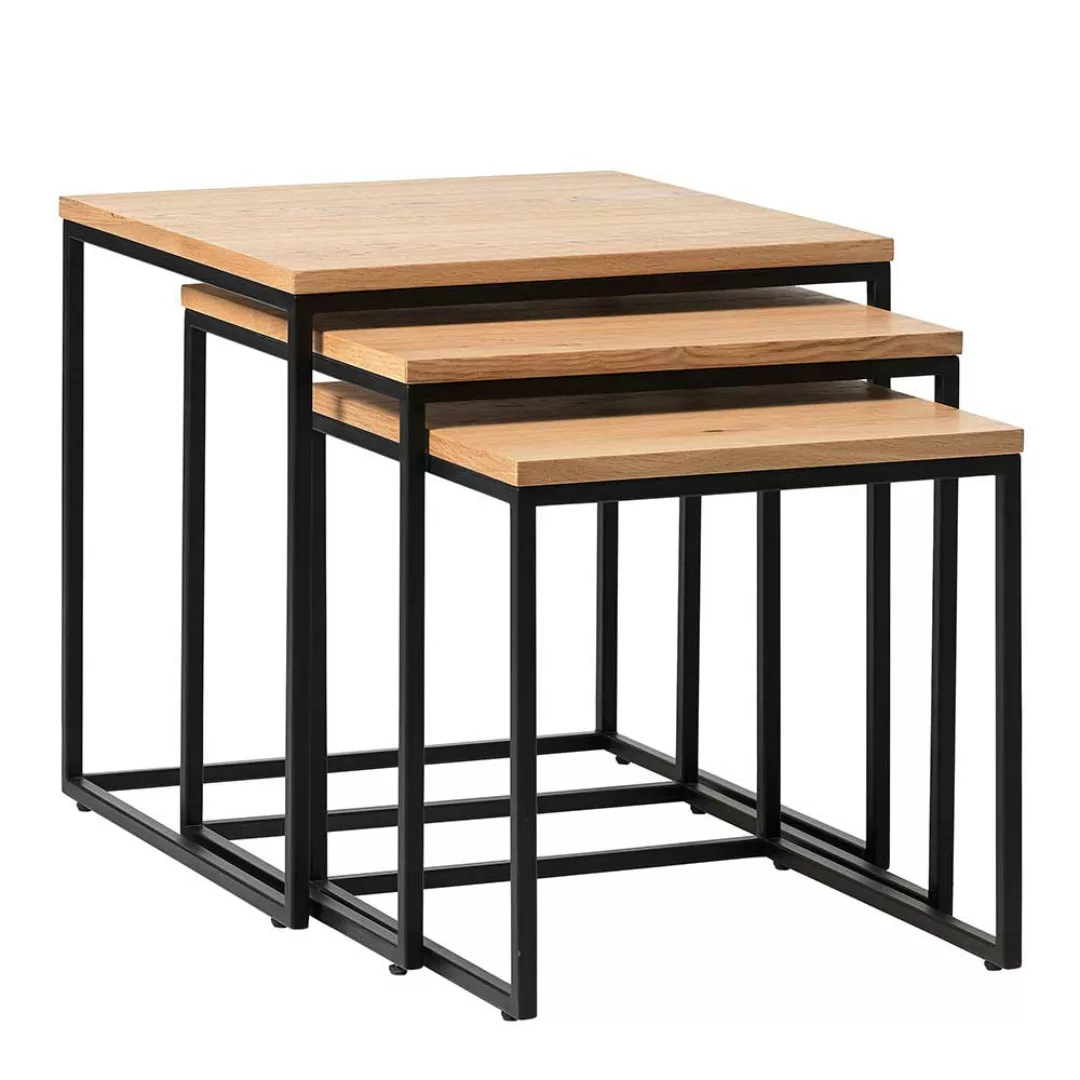 Wohnzimmer Tische mit quadratischer Tischplatte furniert (dreiteilig) günstig online kaufen