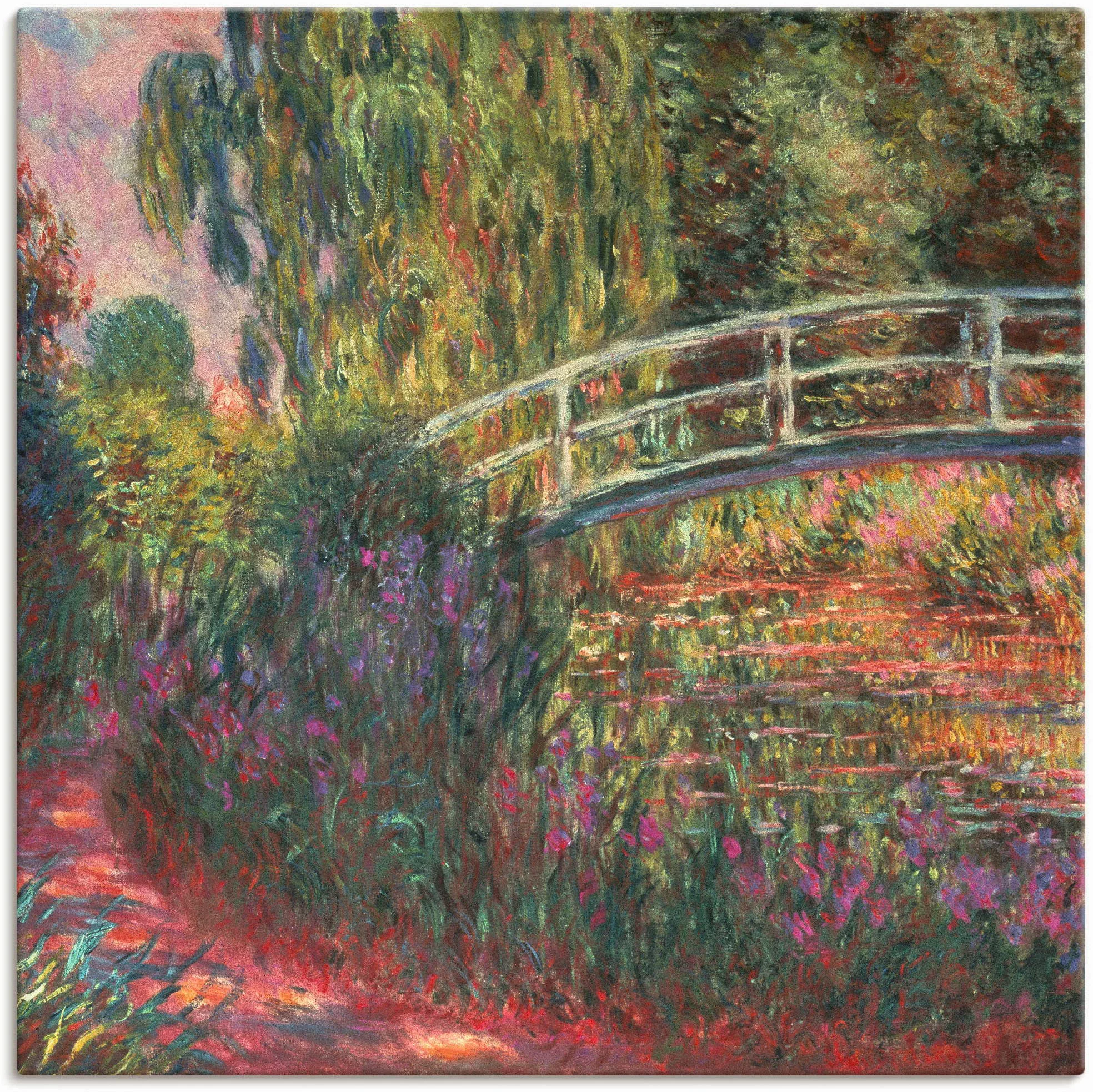 Artland Leinwandbild »Japanische Brücke im Garten von Giverney«, Garten, (1 günstig online kaufen