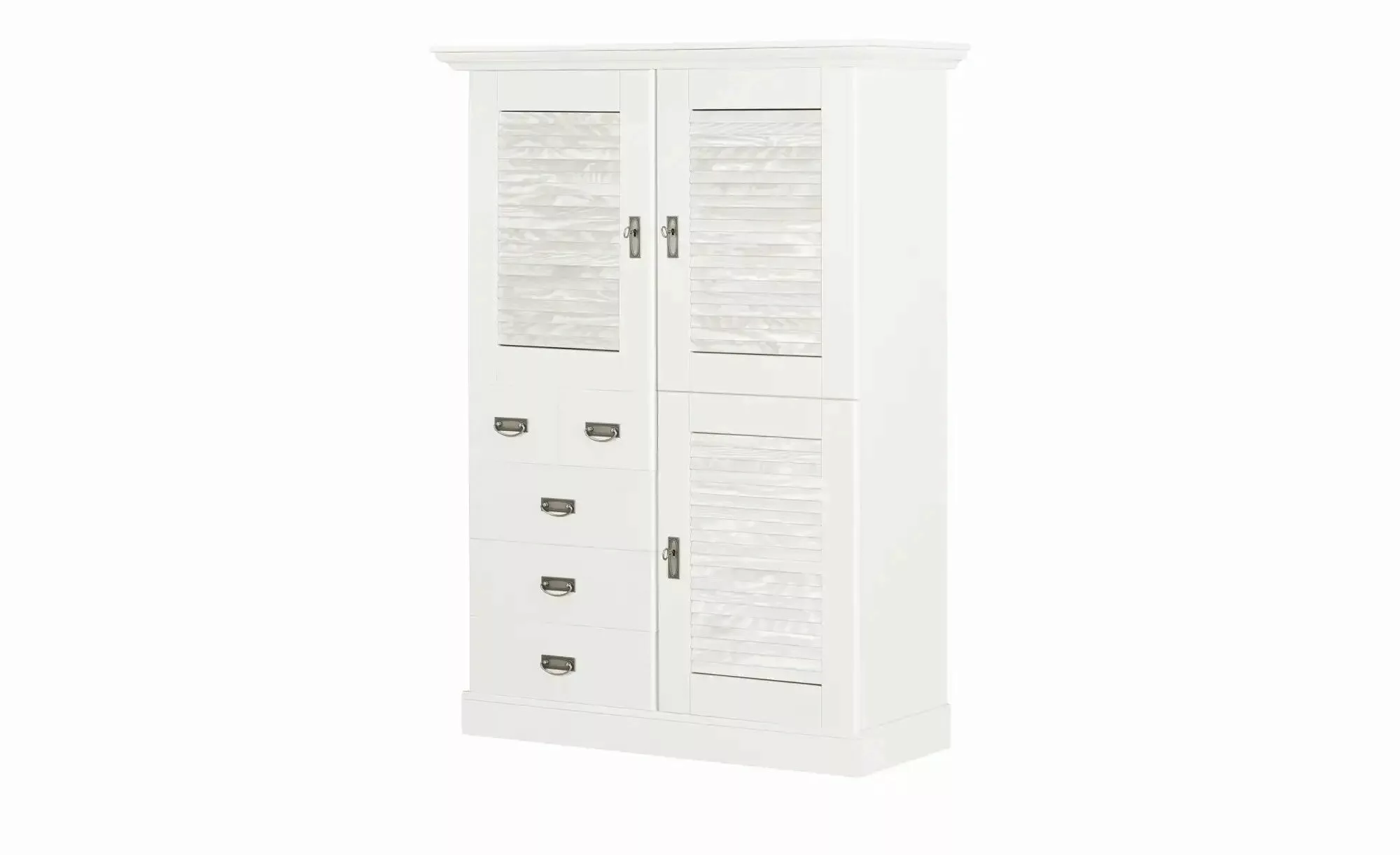 maison bleue Highboard  Fancy ¦ weiß ¦ Maße (cm): B: 118,5 H: 163,5 T: 48.0 günstig online kaufen