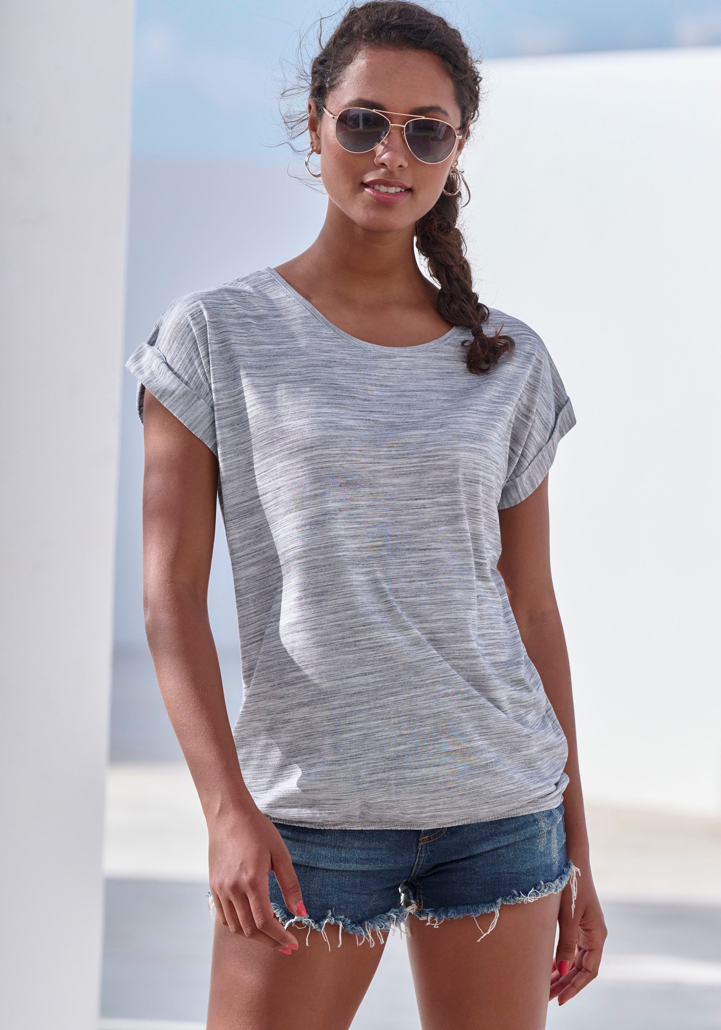 Beachtime Kurzarmshirt mit Struktureffekt (2er-Pack) aus günstig online kaufen