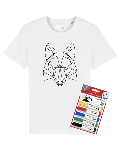 Recolor Fuchs Inkl. Textilmalstifte | T-shirt Männer günstig online kaufen