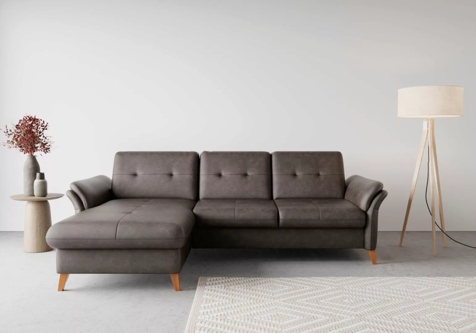 sit&more Ecksofa "Göteborg", Sitztiefenverstellung und Federkern, wahlweise günstig online kaufen