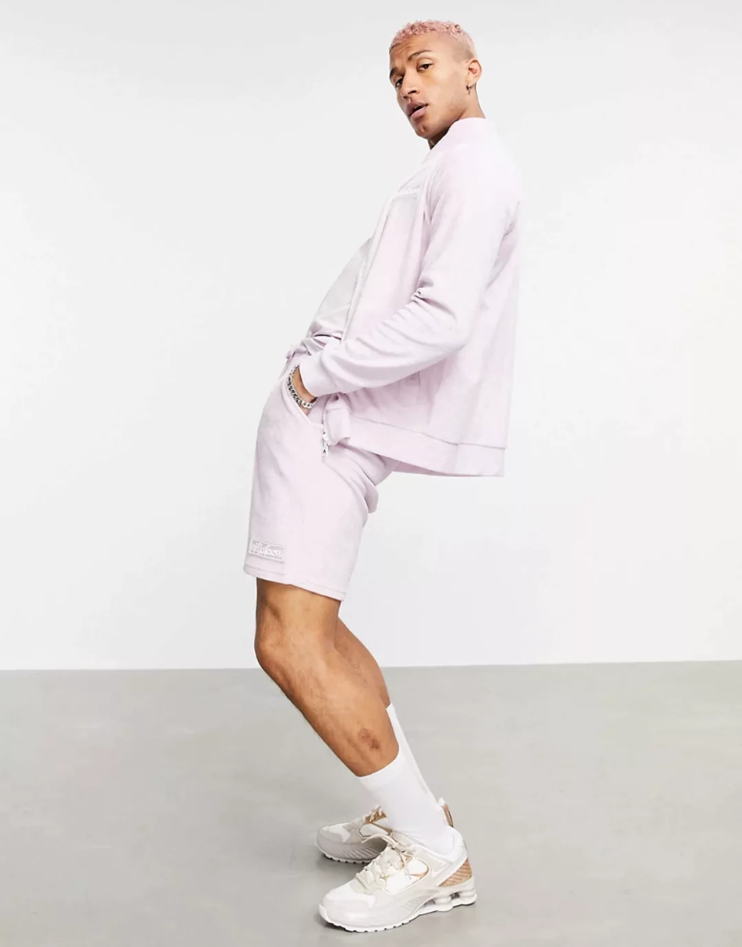 The Couture Club x ellesse – Carlos – Shorts mit Logo in Lila günstig online kaufen