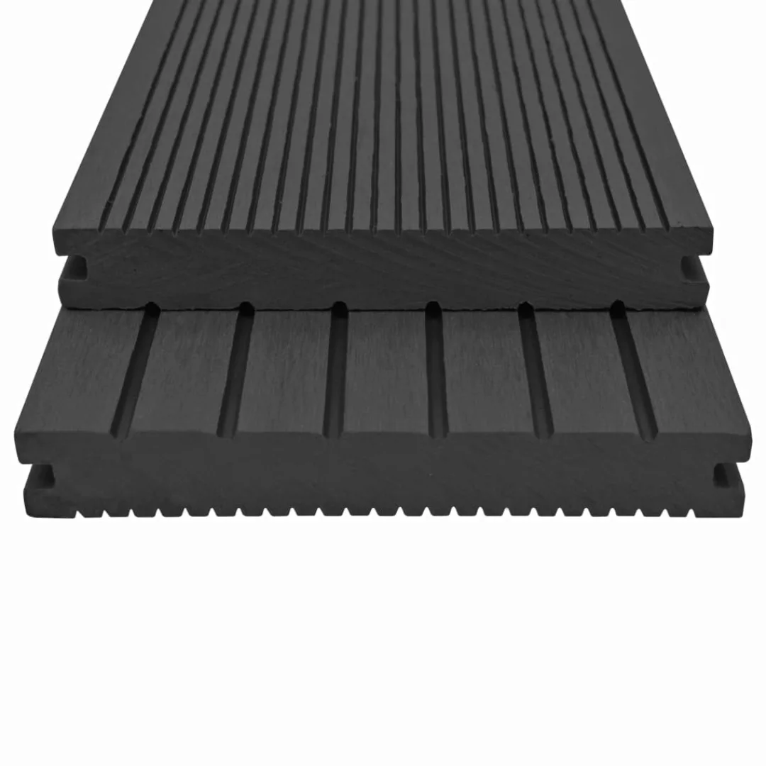 Wpc Massive Terrassendielen Mit Zubehör 30 M² 4 M Schwarz günstig online kaufen