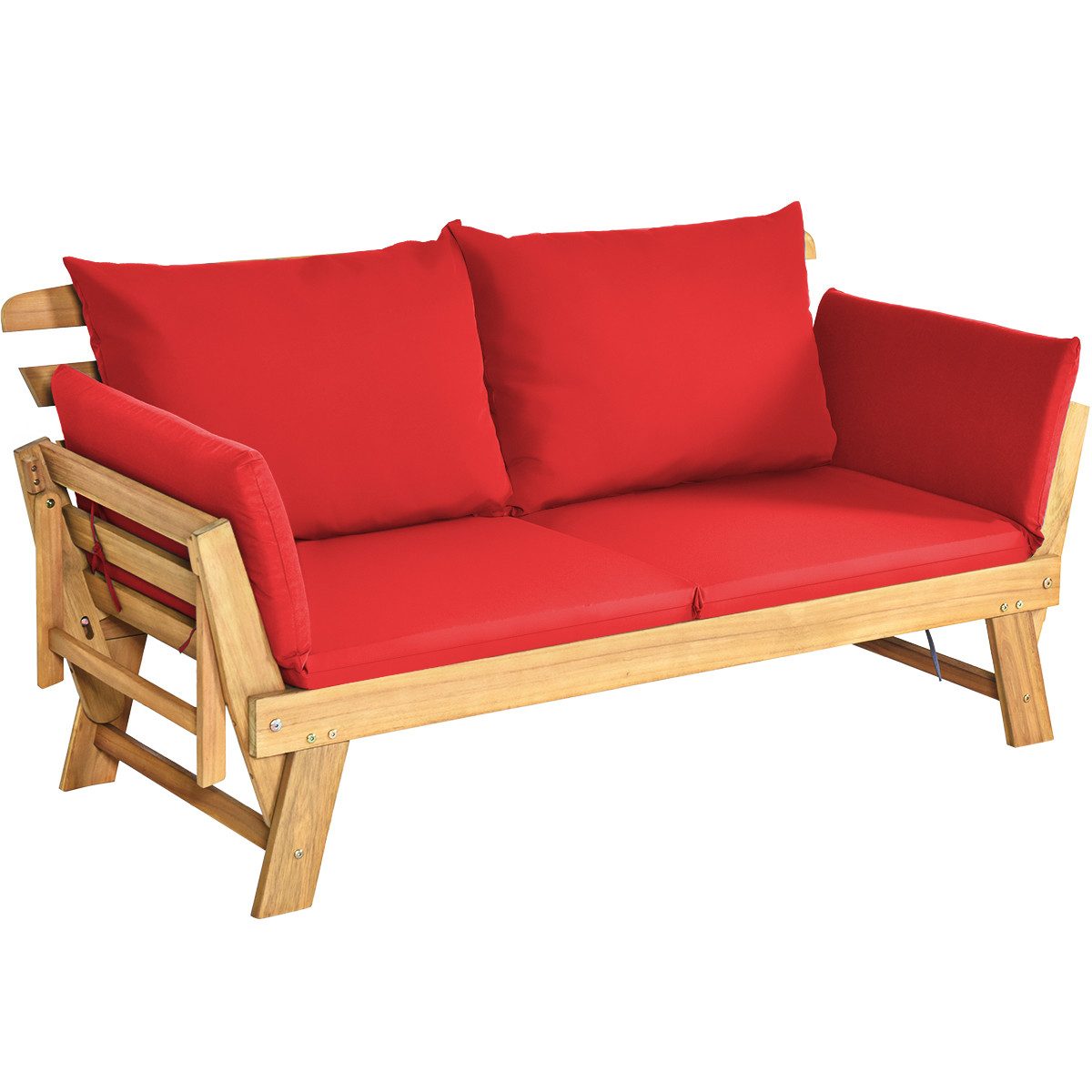 COSTWAY Gartenbank 4-in-1 XXL, mit Liegefunktion, günstig online kaufen