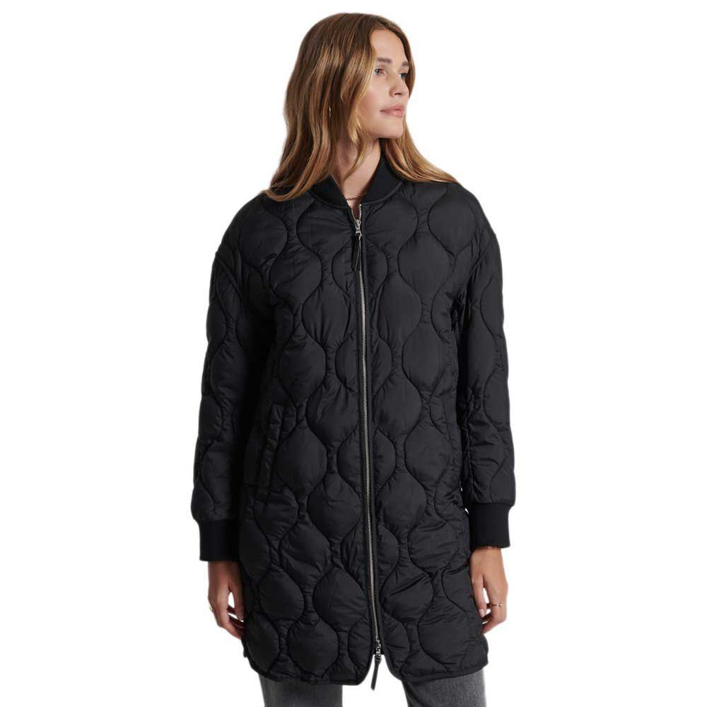 Superdry Studios Longline Quilted Jacke M Black günstig online kaufen