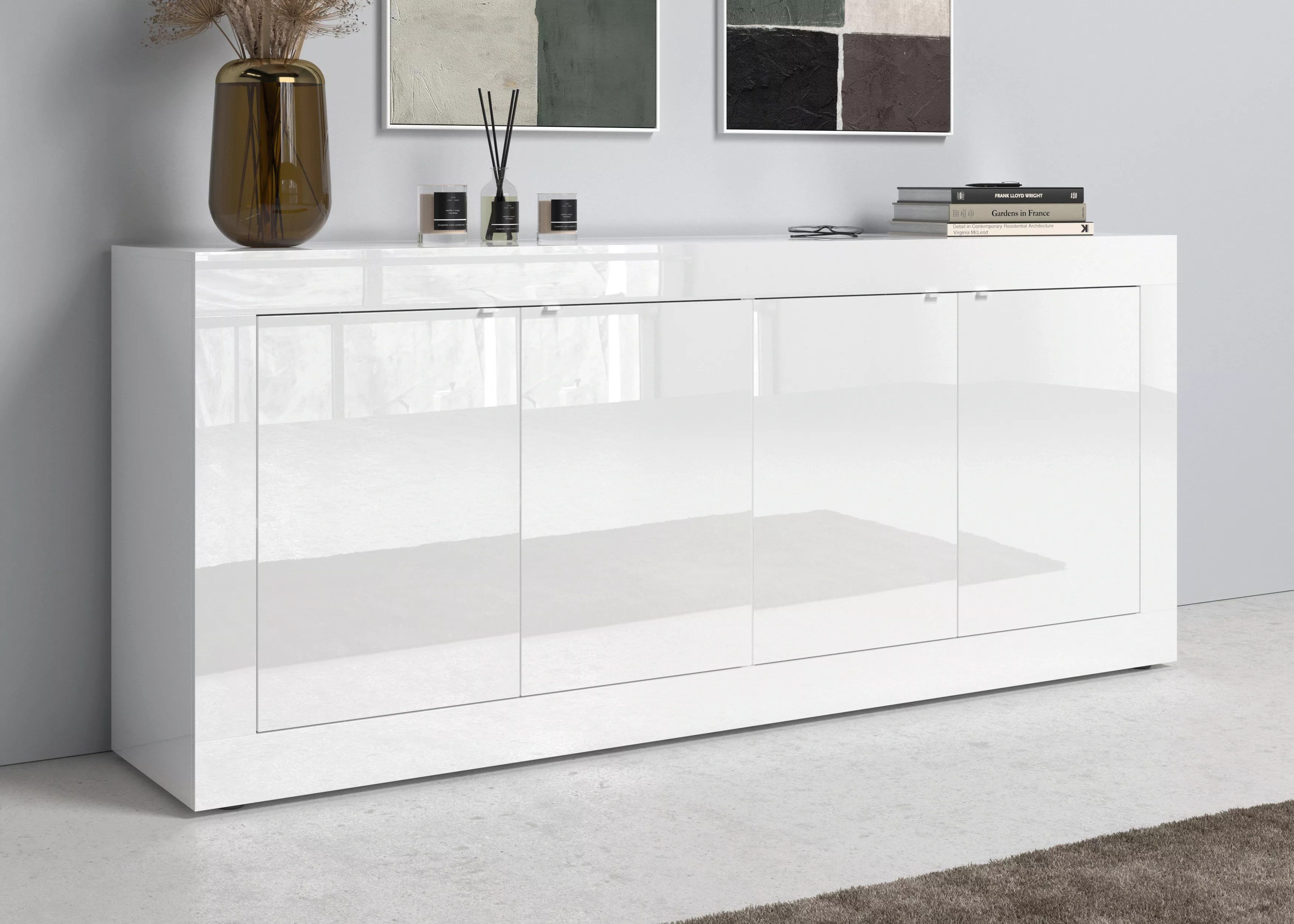 INOSIGN Sideboard "Basic Breite 207 cm, Kommode 4 Türen, Anrichte,", Metall günstig online kaufen