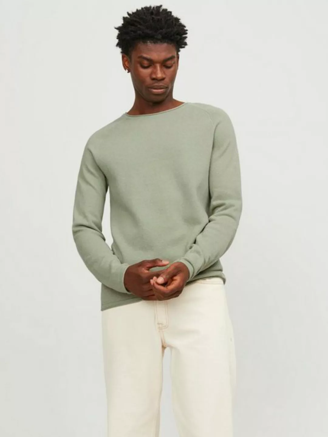 Jack & Jones Rundhalspullover JJEHILL KNIT CREW NECK NOOS günstig online kaufen