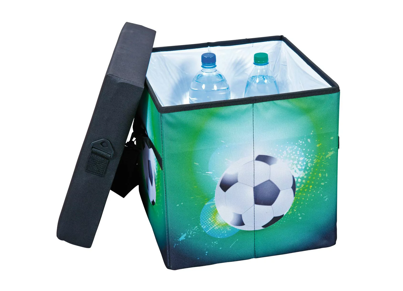 Faltkiste Fanbox  Fußball ¦ grün ¦ Kunststoff, Polypropylen, Kunststoff, Po günstig online kaufen