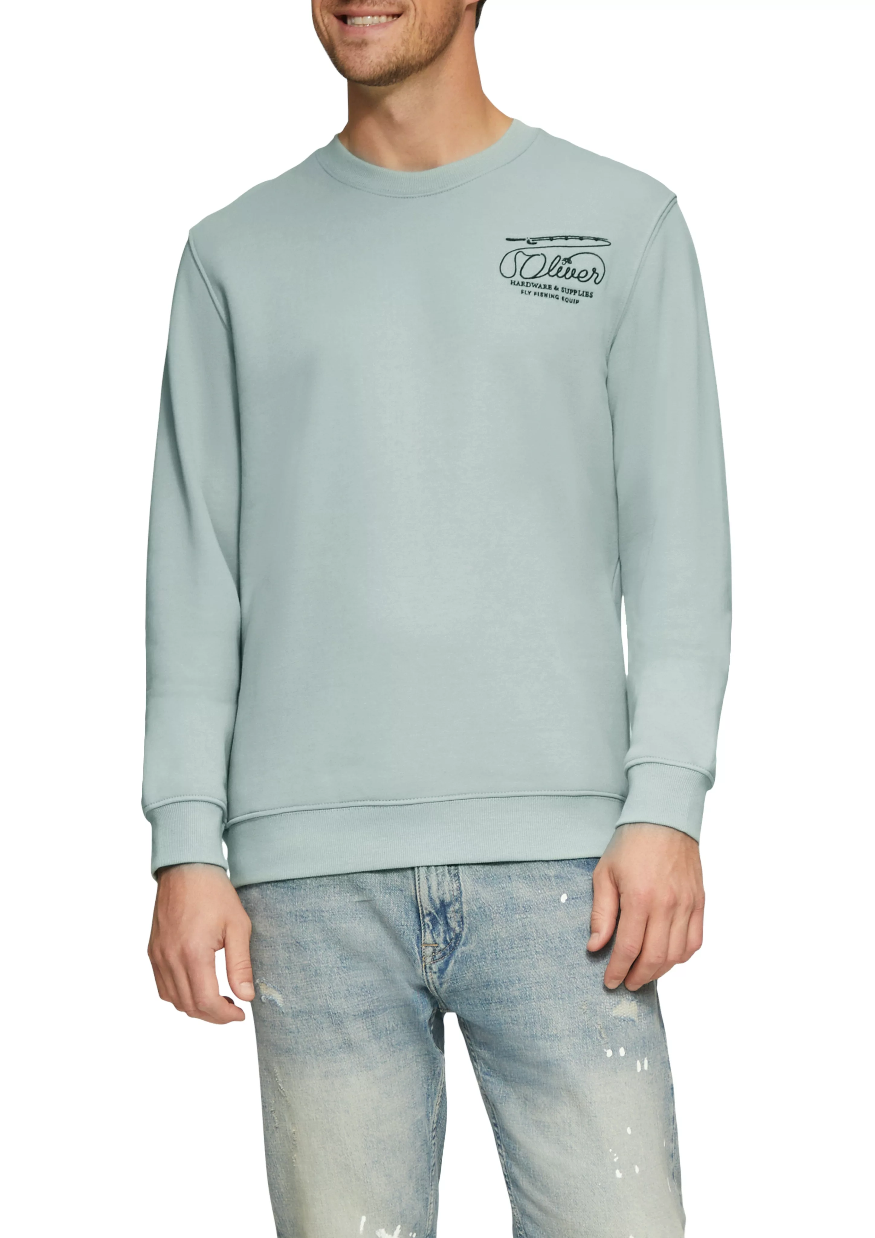 s.Oliver Sweatshirt mit Logo-Stickerei günstig online kaufen