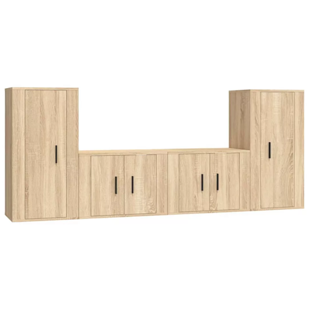 Vidaxl 4-tlg. Tv-schrank-set Sonoma-eiche Holzwerkstoff günstig online kaufen