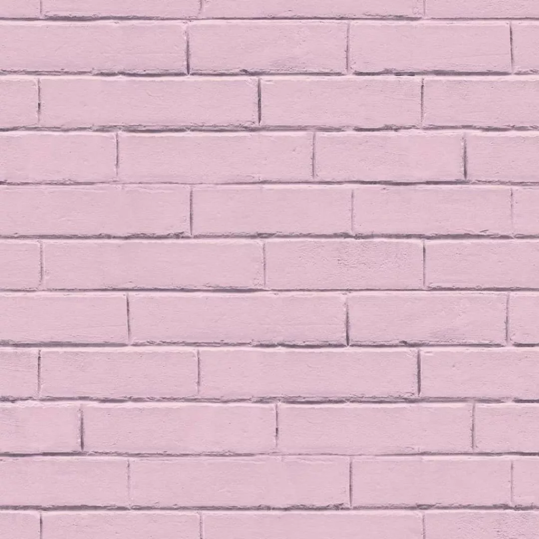 Good Vibes Tapete Brick Wall Rosa günstig online kaufen