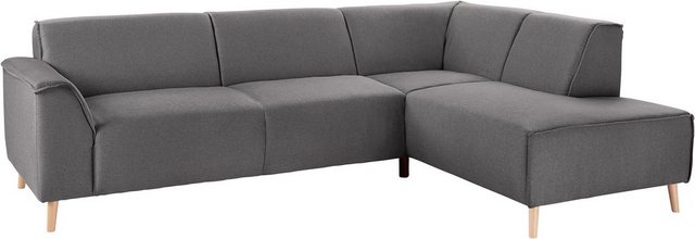 andas Ecksofa "Janek L-Form", mit Federkern und Keder in scandinavischem De günstig online kaufen