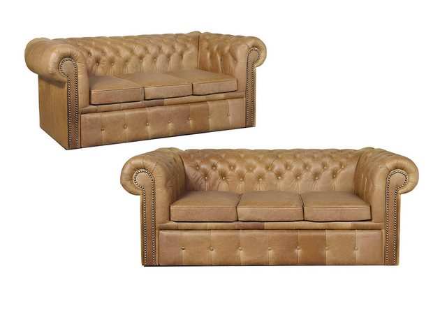 Xlmoebel Sofa Chesterfield Designer Sofa Couch Polster Set 3-Sitzer Napoli günstig online kaufen