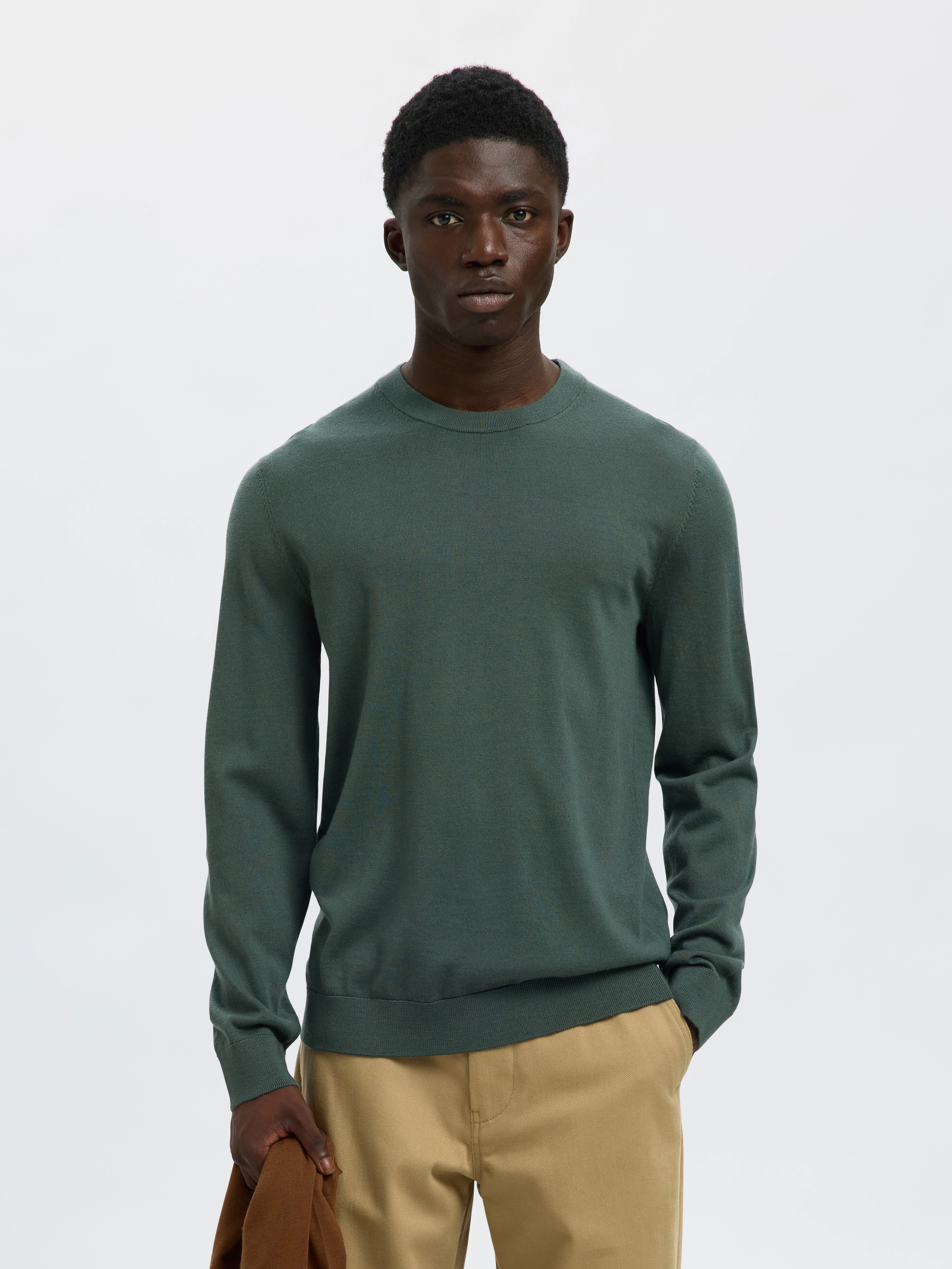 SELECTED HOMME Strickpullover "SLHTRAY LS KNIT MERINO CREW NECK NOOS" günstig online kaufen