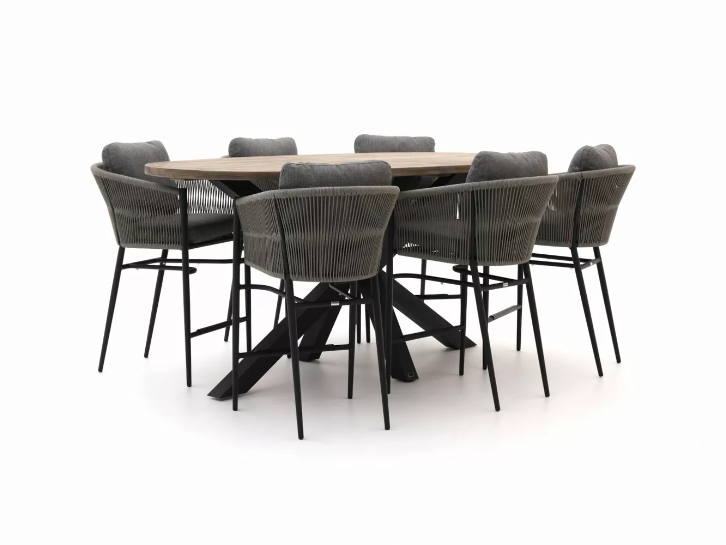 Bellagio Mineo/ROUGH-Y Ellips 240 cm Gartenbar-Set 7-teilig günstig online kaufen