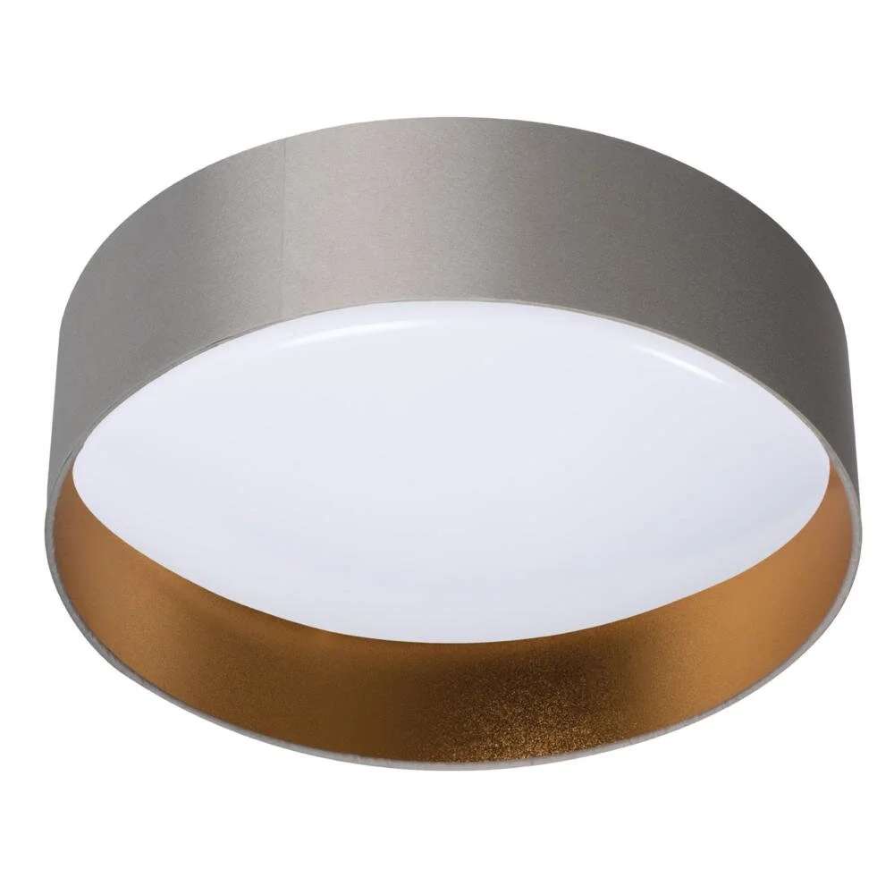 LED Deckenleuchte Rifa in Grau und Gold 17,5W 1450lm 3000K günstig online kaufen