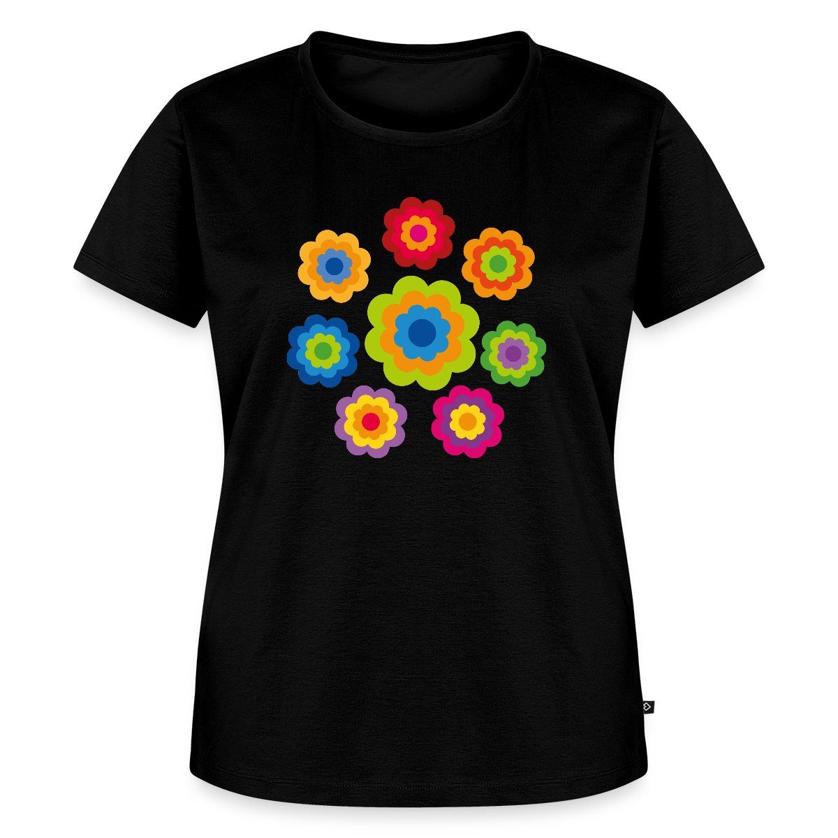 Spreadshirt T-Shirt 70er Jahre Hippie Flower günstig online kaufen