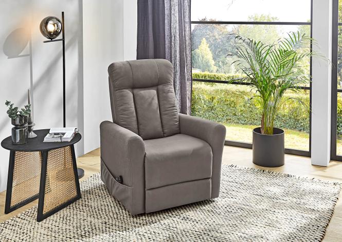 Zweimotorischer TV-Sessel inkl. Aufstehhilfe DETROIT von pro Com Taupe günstig online kaufen