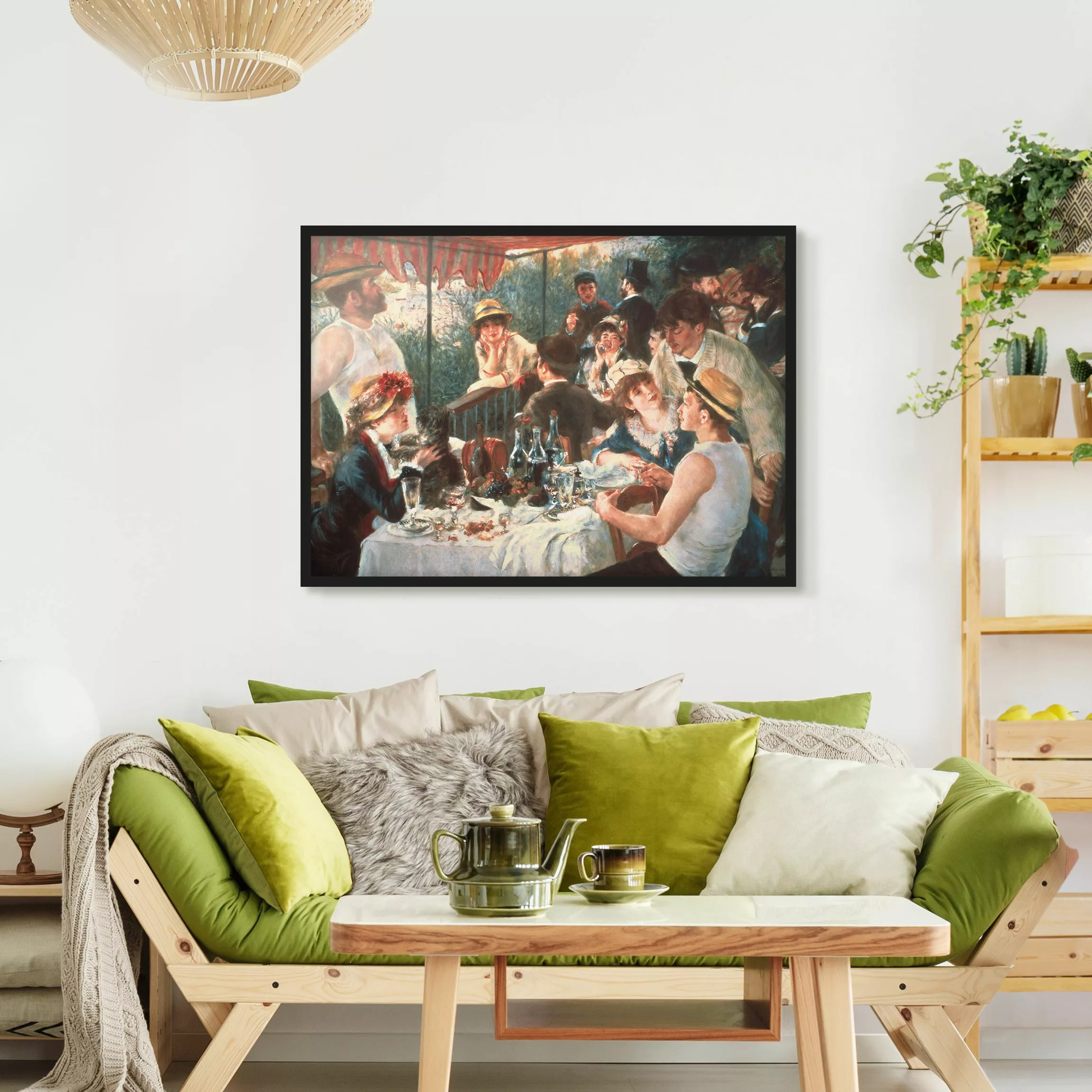 Bild mit Rahmen Kunstdruck - Querformat Auguste Renoir - Das Frühstück der günstig online kaufen