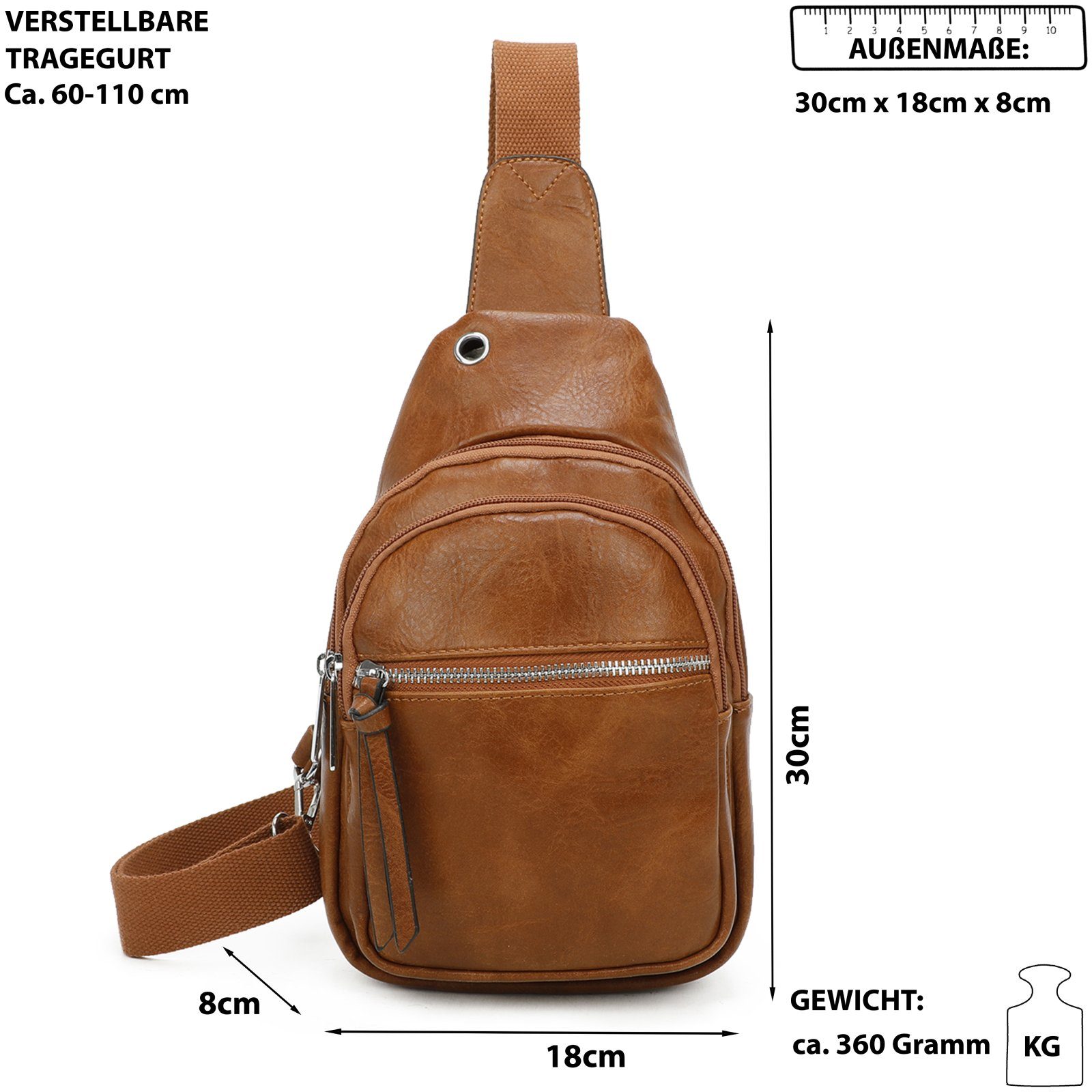 EAAKIE Umhängetasche Brusttasche Umhängetasche Cross Body günstig online kaufen