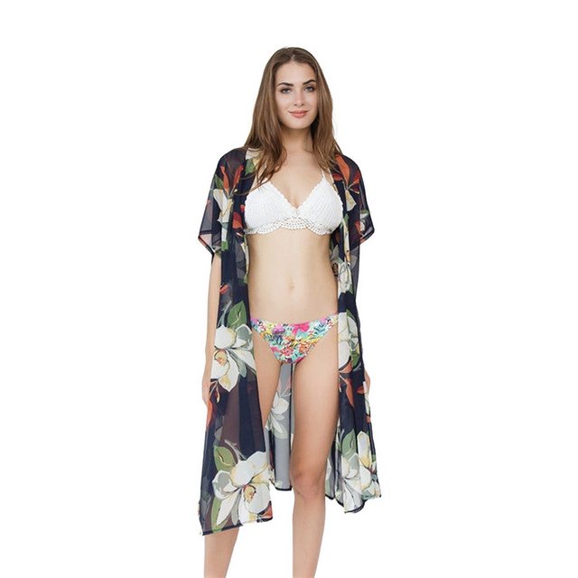 AUKUU Strandkleid Bedruckter modischer Strand Bikini Sonnenschutz Cardigan günstig online kaufen