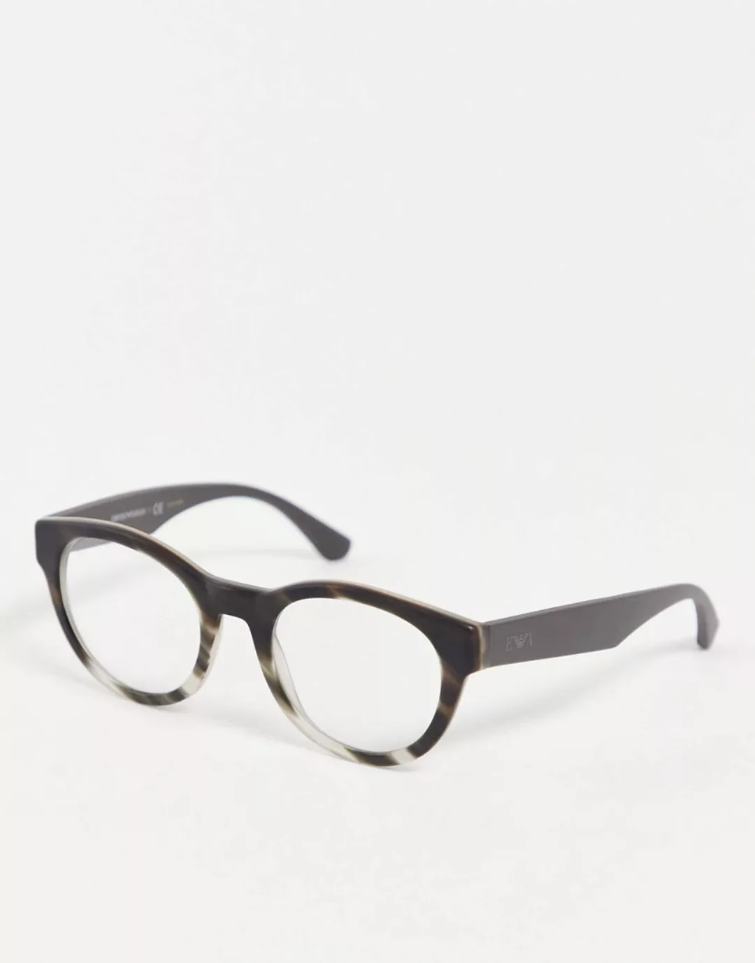 Emporio Armani – Brille mit klaren Brillengläsern-Schwarz günstig online kaufen