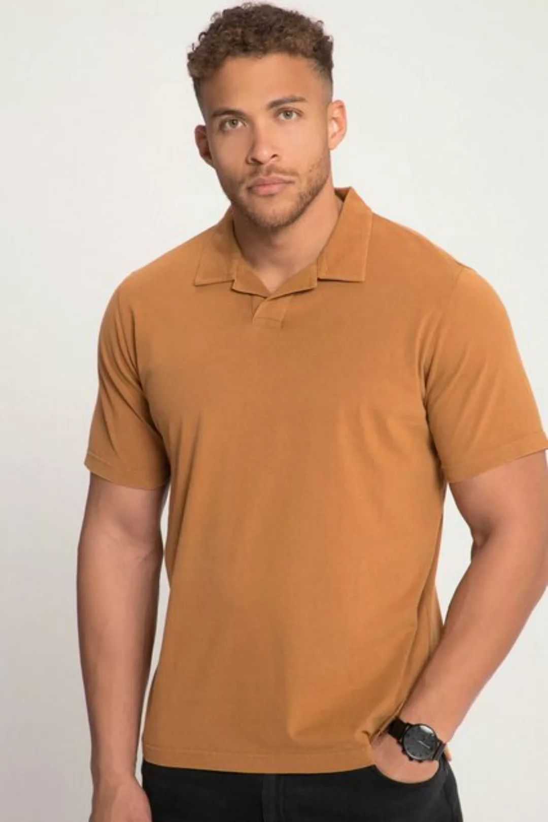 STHUGE Poloshirt STHUGE Poloshirt Jersey Halbarm Cuba-Kragen günstig online kaufen