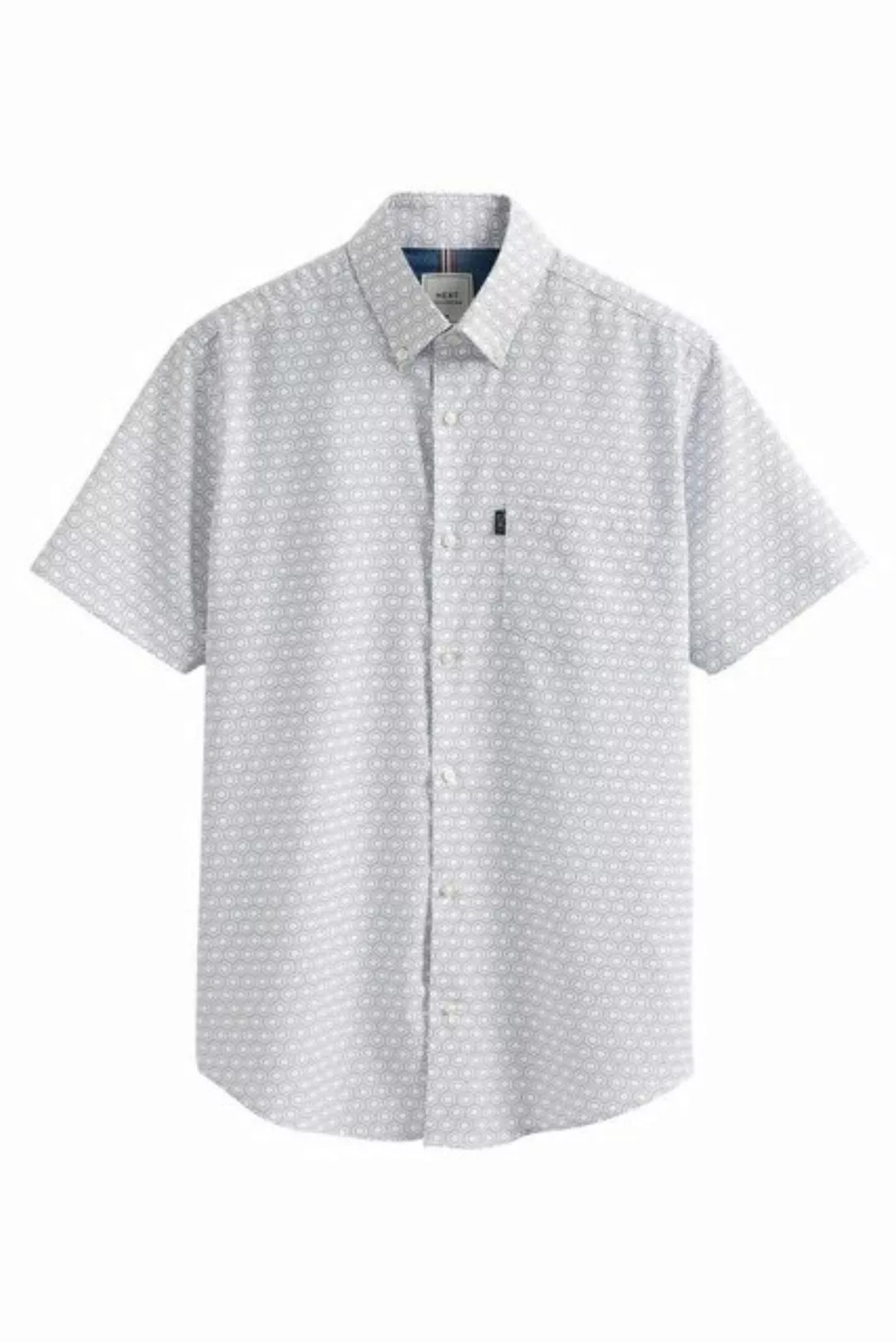 Next Kurzarmhemd Bügelleichtes Regular Fit Button-down-Oxfordhemd (1-tlg) günstig online kaufen