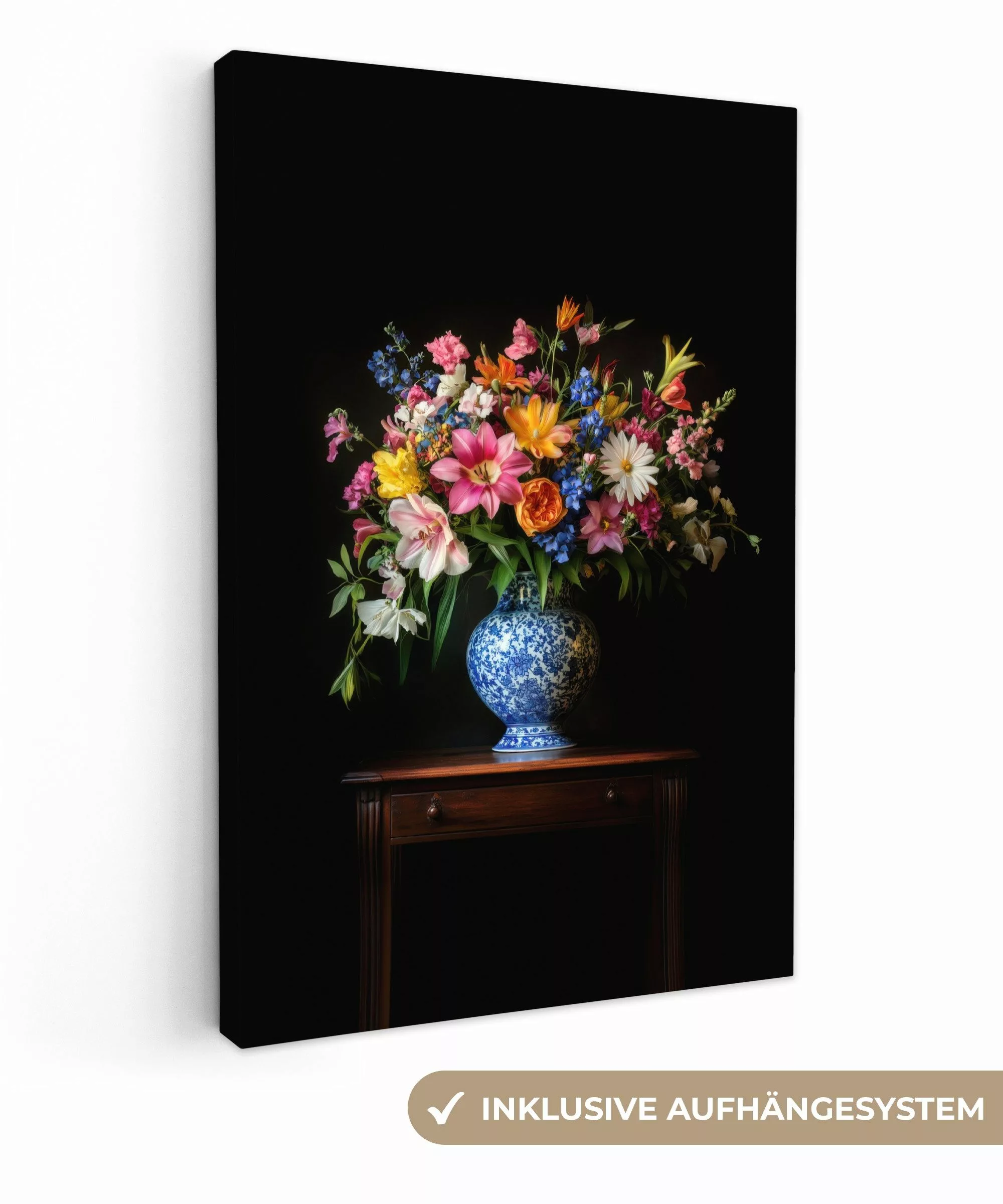 OneMillionCanvasses® Leinwandbild Farbe - Vase - günstig online kaufen