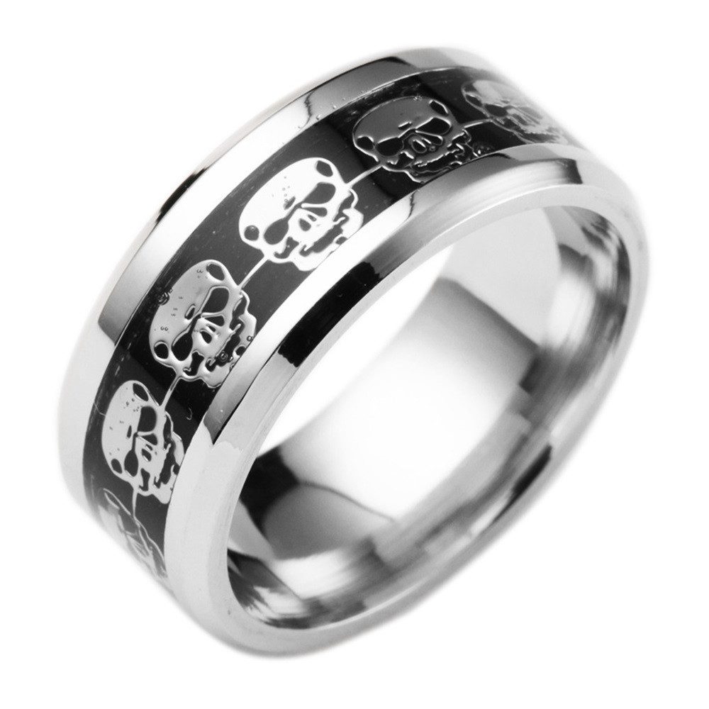 Eyecatcher Fingerring Edelstahlring mit Totenkopf Gothic günstig online kaufen