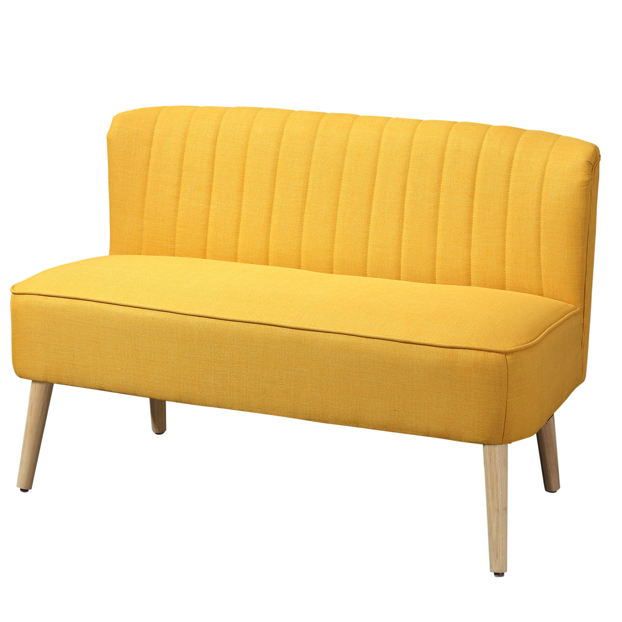 HOMCOM 2-Sitzer Stoffsofa Polstersofa Sitzmöbel Loungesofa Holz Schaumstoff günstig online kaufen